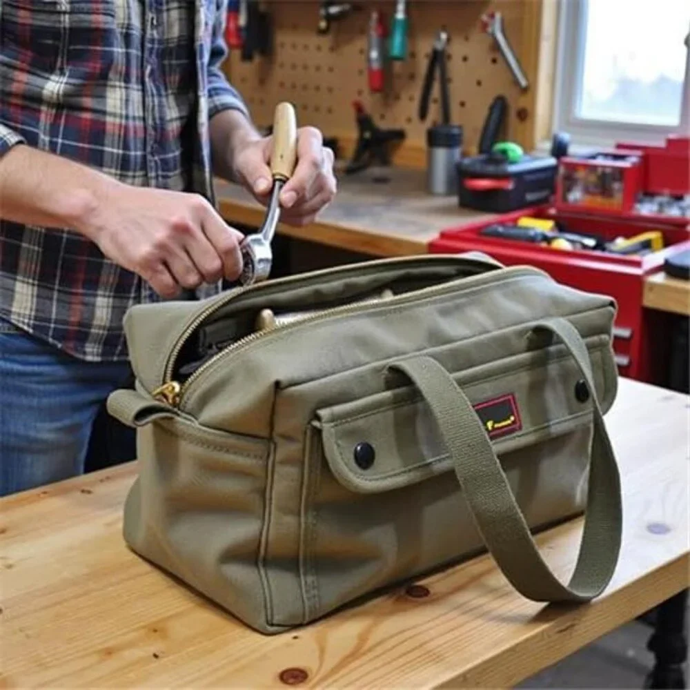 Canvas All Purpose Military Style Duffle Bag, Water-Resistant, Adjustable